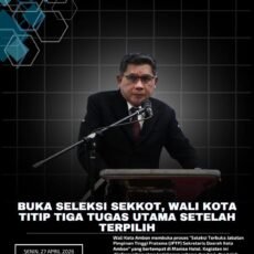 Seleksi Jabatan Tinggi Pratama Sekretaris Kota Ambon Guna Mencari FigurYang Siap Mendukung 17 Program Walikota Pada Poin12