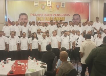 Pengurus KONI Kota Ambon Periode 2025 2029 Di Kukuhkan Momentum Kebangkitan Dunia Olaraga