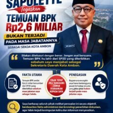 Roby Sapultte Tepis Isu Temuan BPK 2,6 M Tidak Ada Kaitan Dengan Dirinya