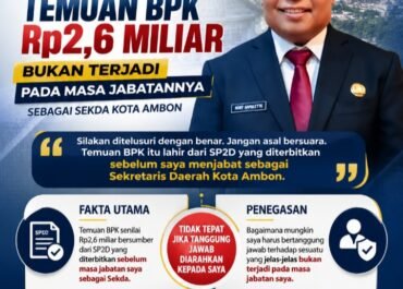 Roby Sapultte Tepis Isu Temuan BPK 2,6 M Tidak Ada Kaitan Dengan Dirinya