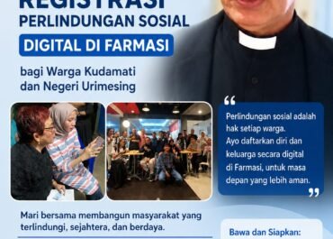Agen Klasis Pulau Ambon Dorong Registrasi Perlindungan Sosial Digital di Farmasi bagi Warga Kudamati dan Negeri Urimesing
