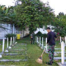 Jelang Hari Bakti TNI AU Lanud Pattimura Laksanakan Karya Bakti Di TMP Kapahaha Ambon