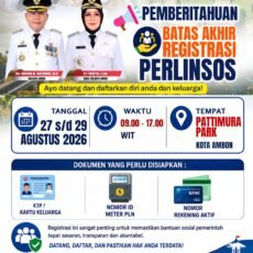 Jubir Pemkot – Batas  Akhir  Registrasi Bansos, ​31 Agustus 2026.