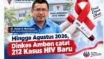 Dinas Kesehatan (Dinkes) Kota Ambon mencatat 212 kasus HIV baru hingga Agustus 2026