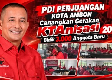 PDI Perjuangan Kota Ambon Canangkan Gerakan KTAnisasi 2026, Bidik 3.000 Anggota Baru